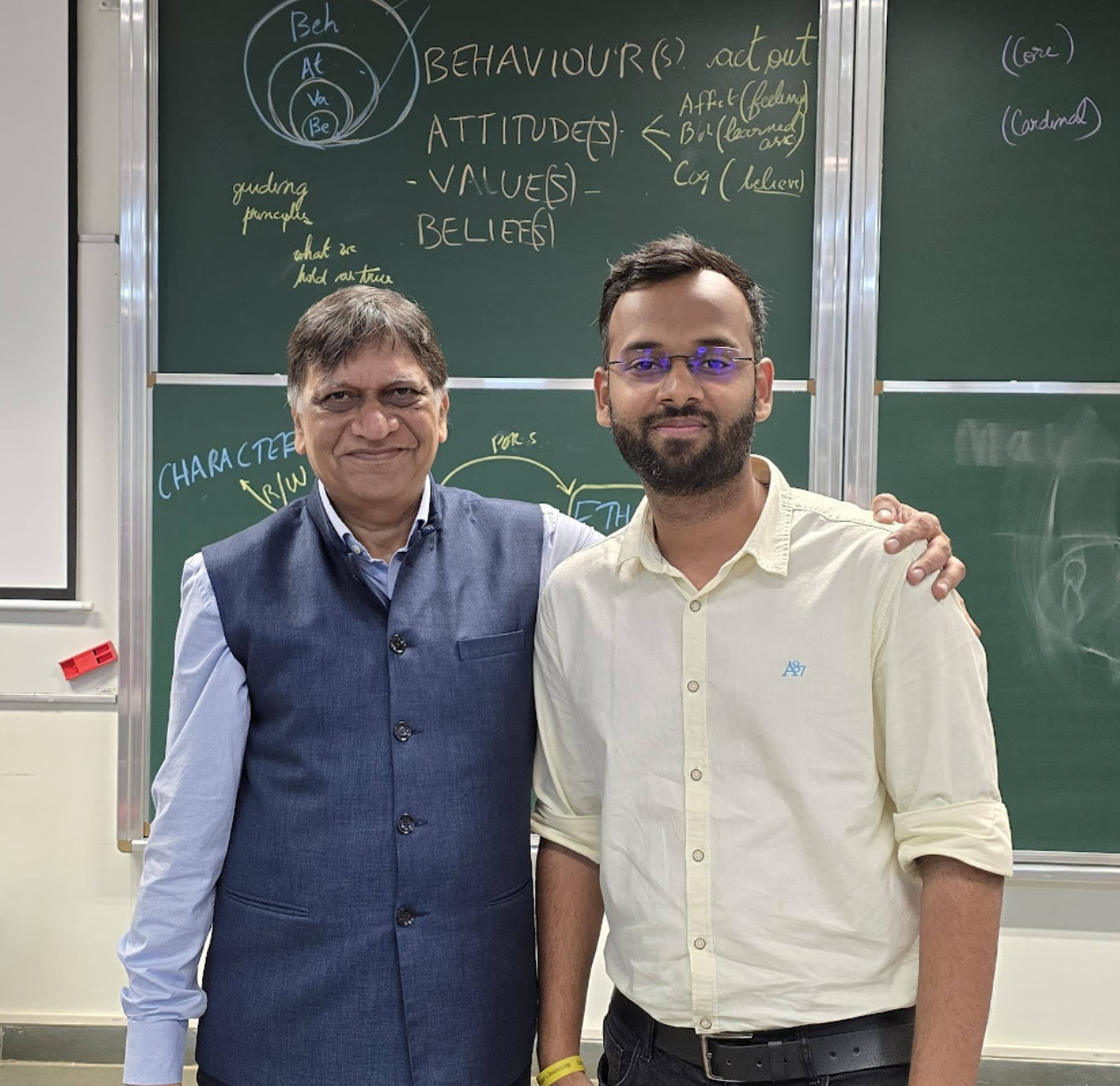 With professor at IIM Raipur